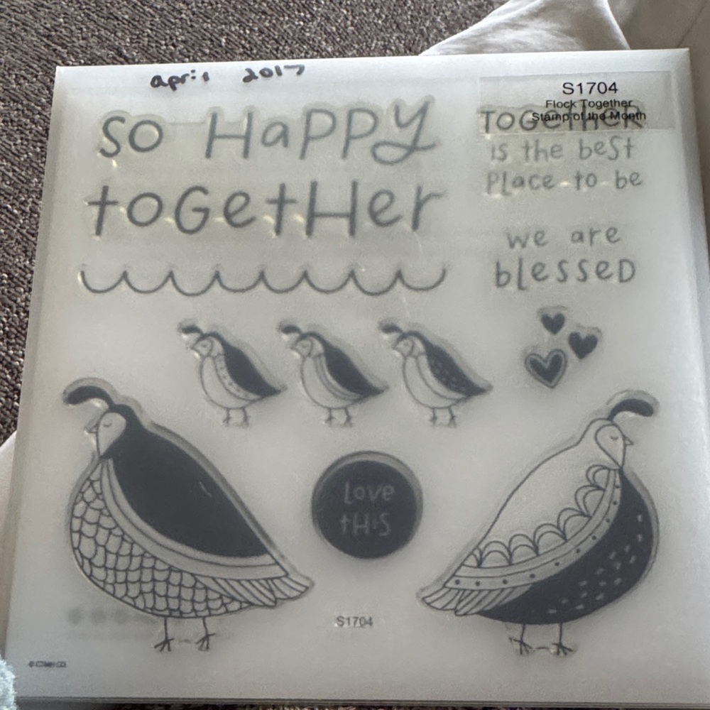 Clear Quail Bird Stamp Set - So Happy Together (Clear)